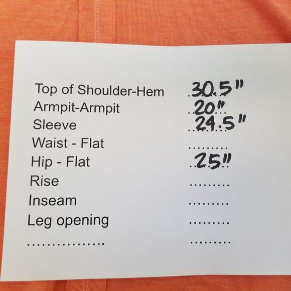 Soft Surroundings Orange Tunic Top XL Long Sleeve V neck Soft Knit Boho Buttons - Picture 9 of 9